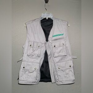 Authentic Greenpeace Travel Vest with 8 Pockets, Size Medium